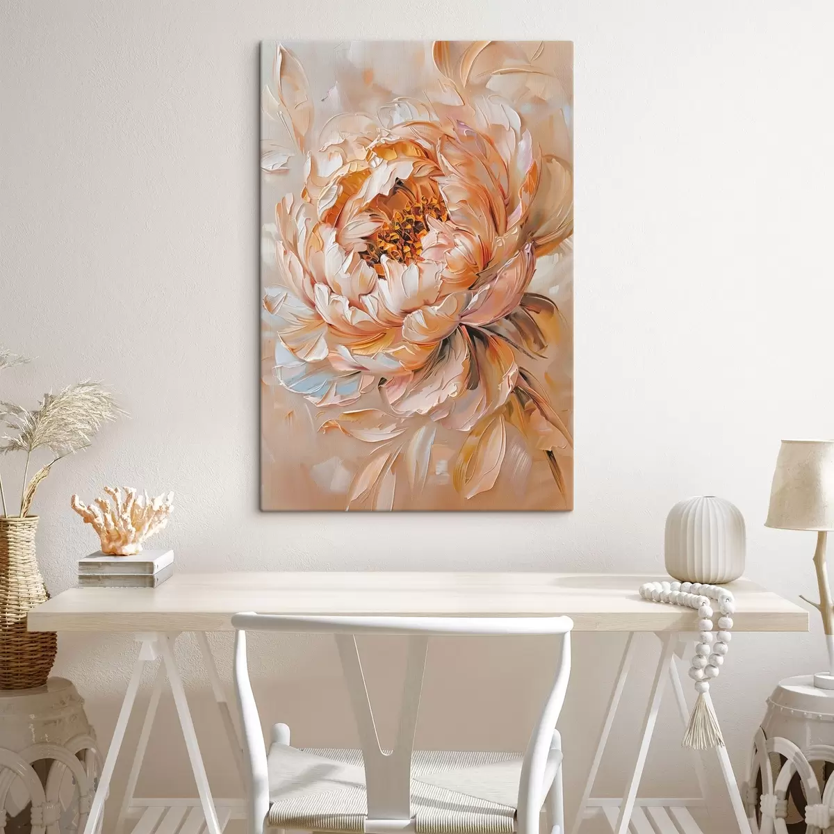 murales de pared Delicada peonía abstracta s45591