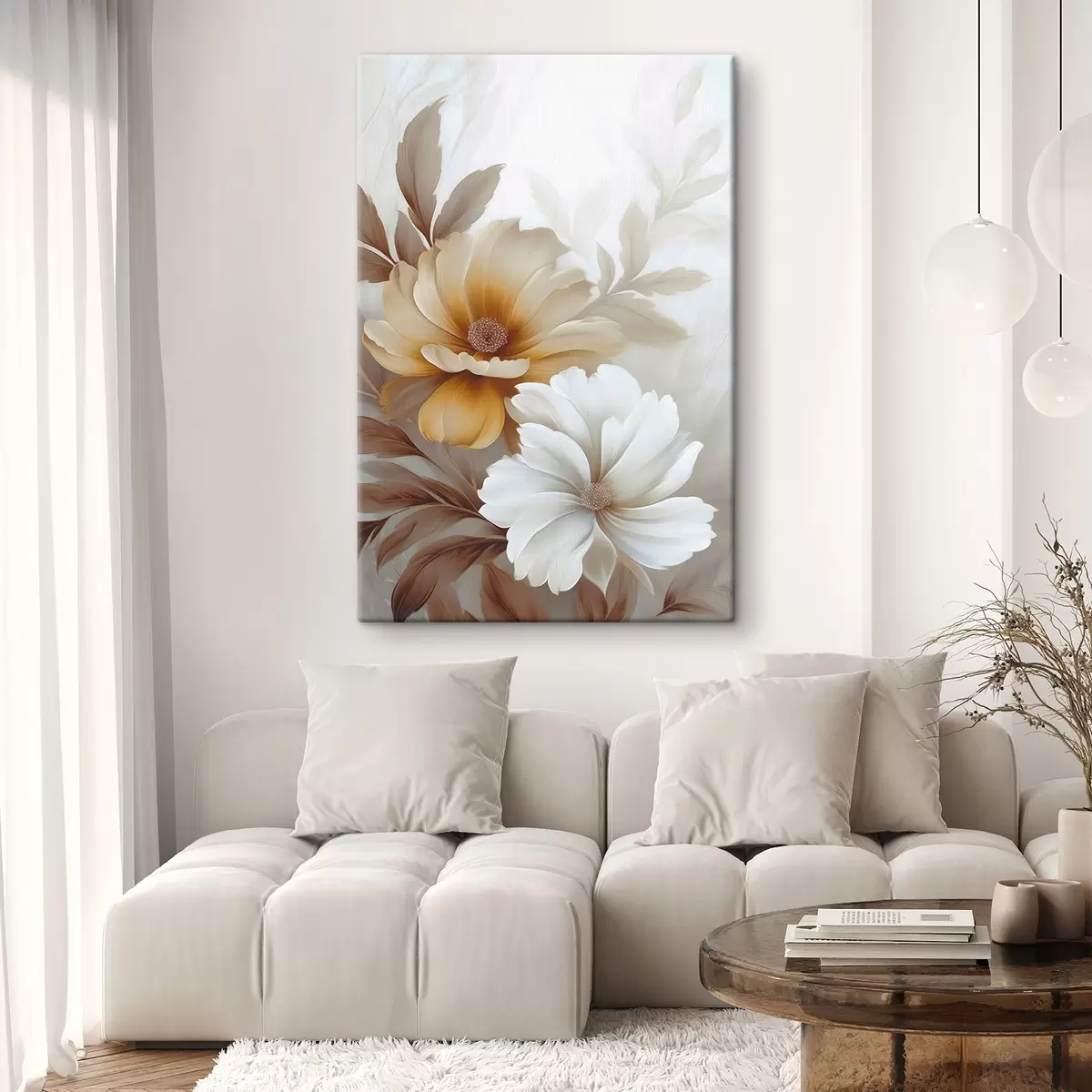 murales de pared Flores con hojas s45745
