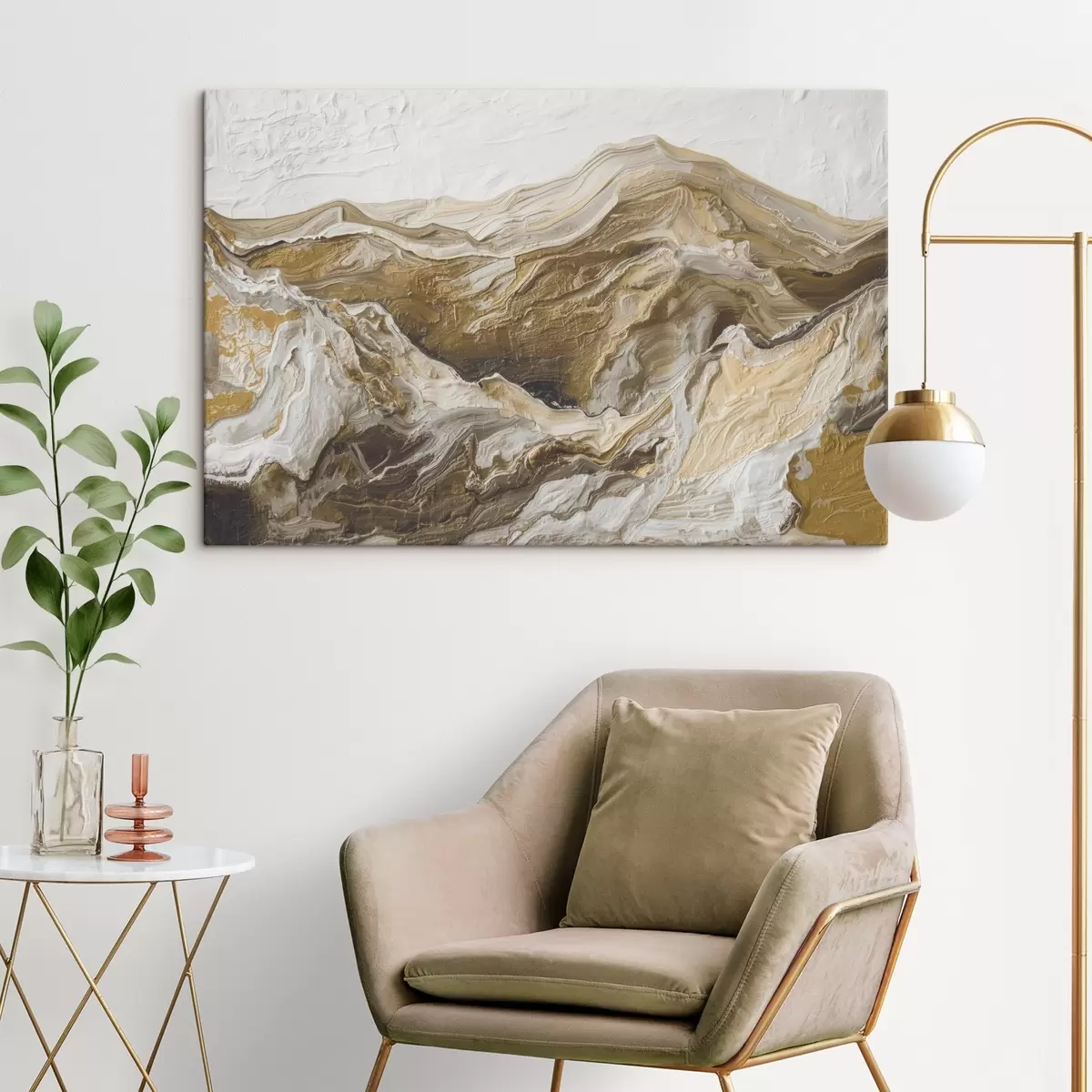 murales de pared Paisaje abstracto de montaña s45750