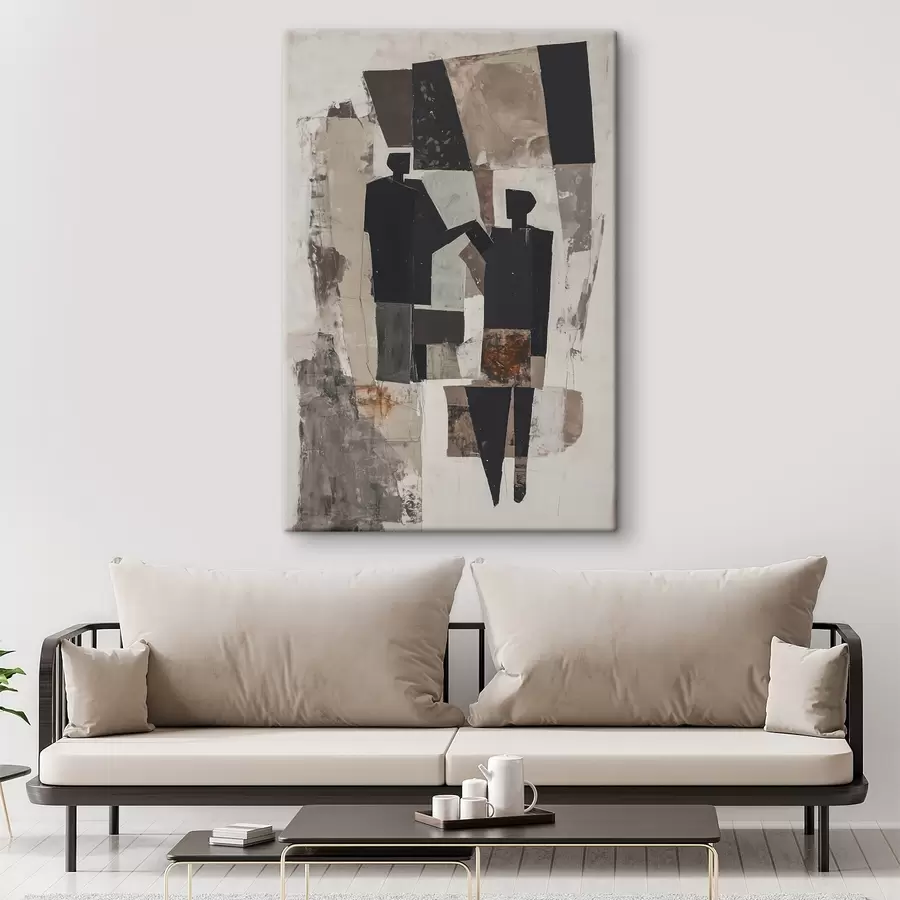 murales de pared Figuras abstractas de una pareja s45776