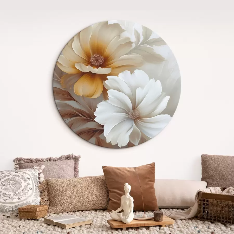 murales de pared Flores con hojas r45745