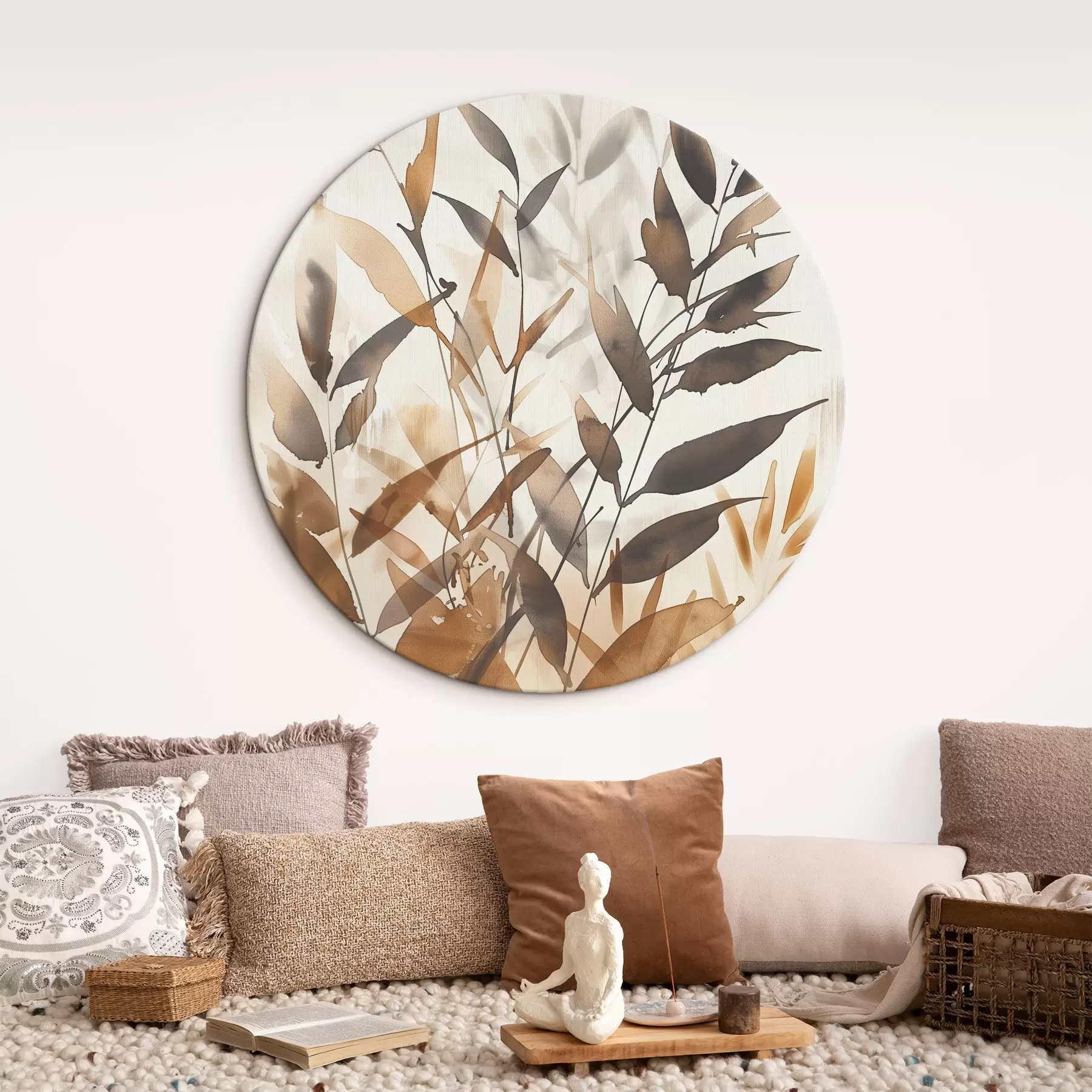 murales de pared Delicadas ramas de hojas r45747