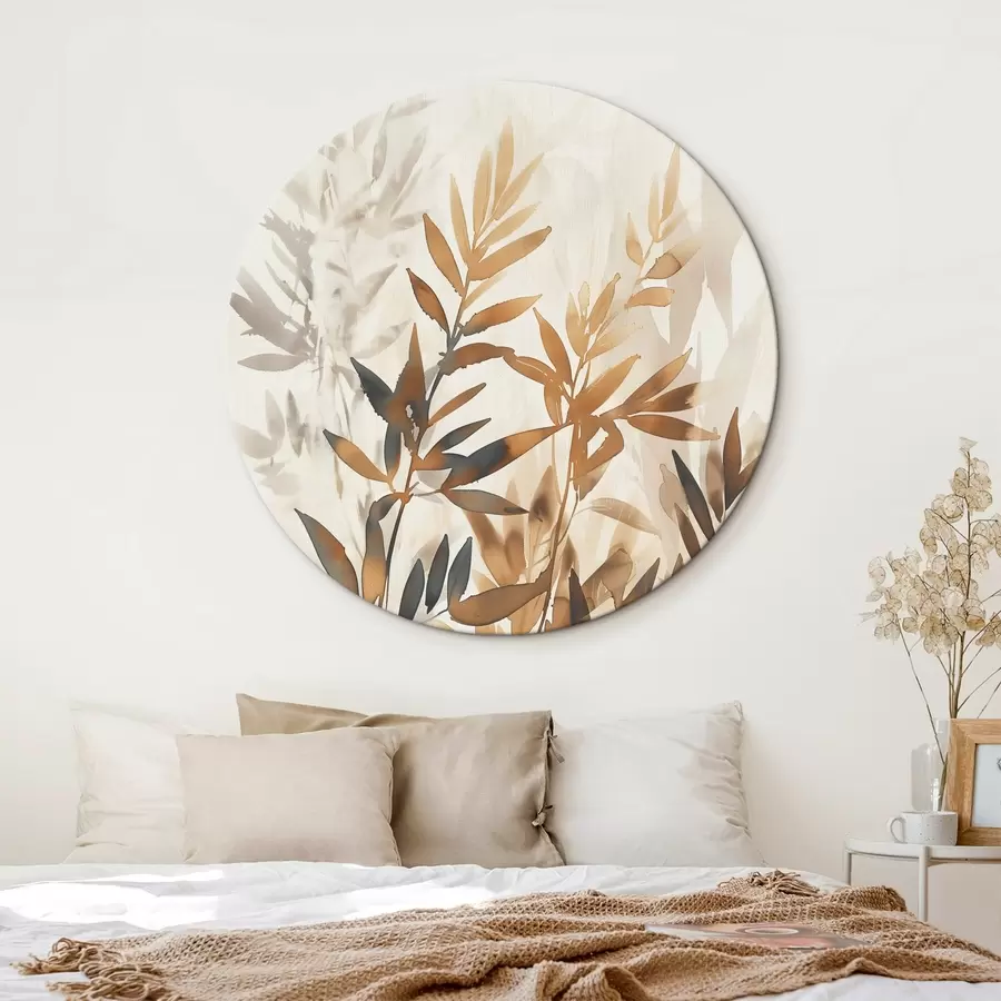 murales de pared Delicadas ramas de hojas r45752