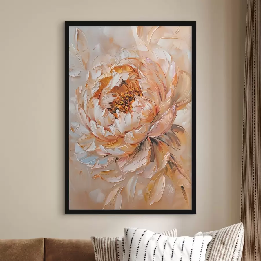 murales de pared Delicada peonía abstracta f45591