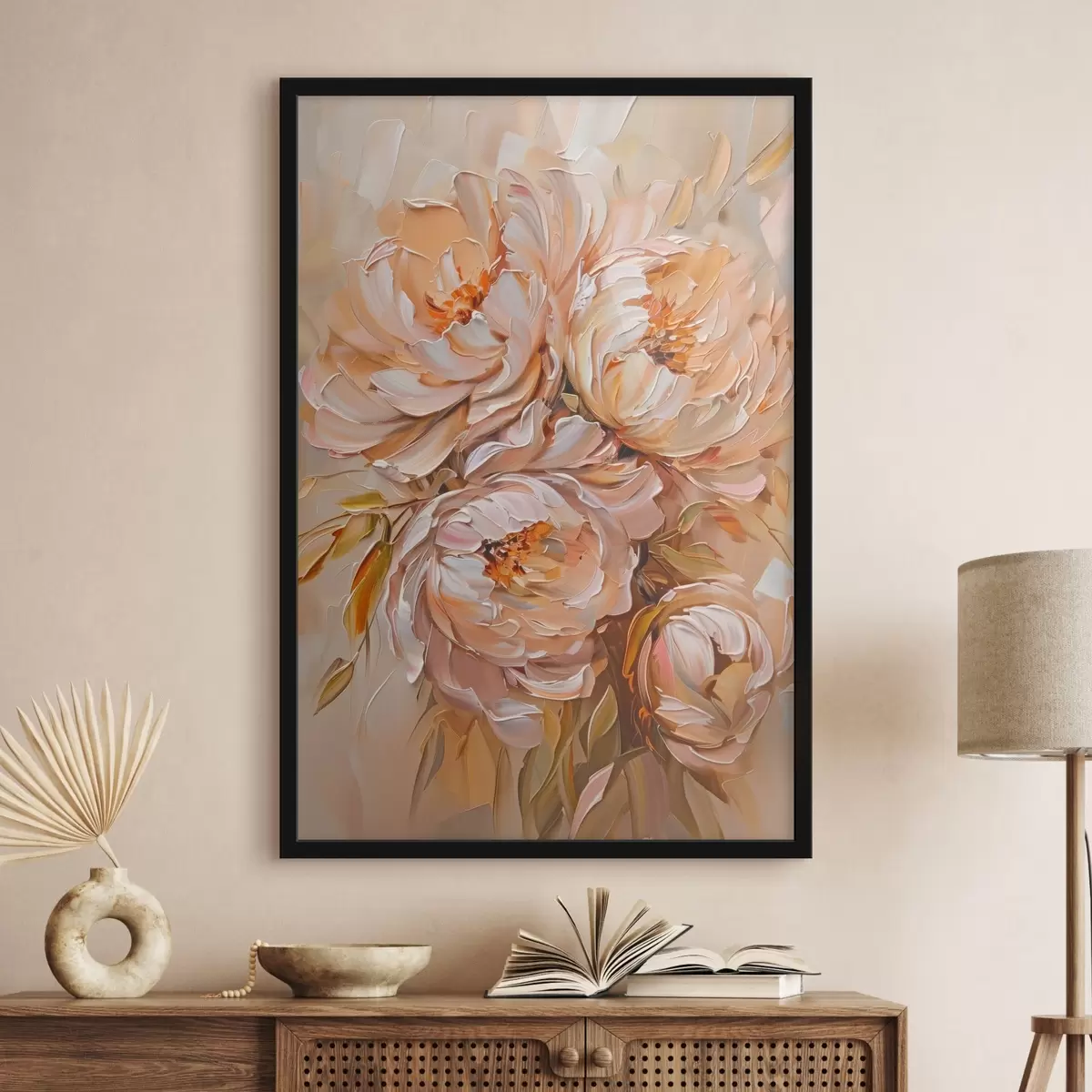 Poster Delicadas peonías abstractas f45592
