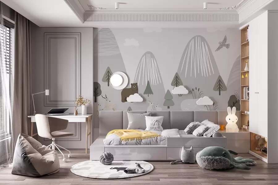 murales de pared animales del bosque w04430