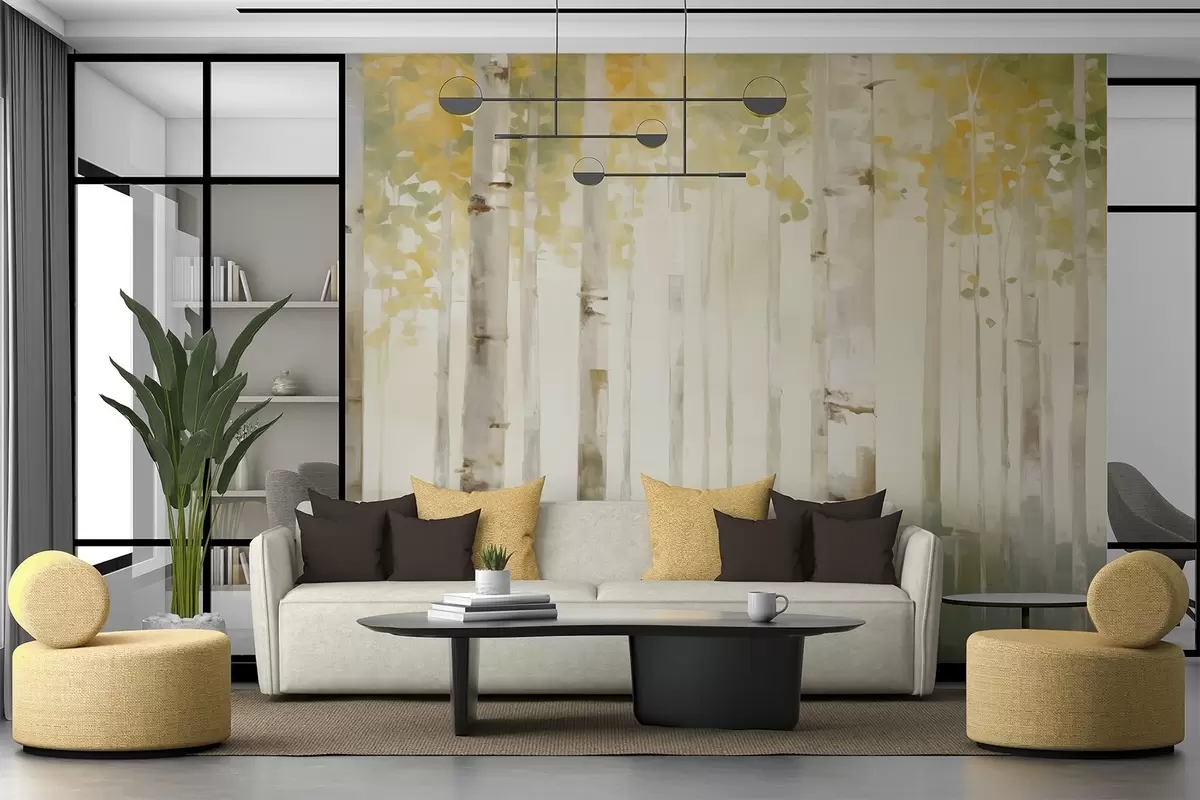 murales de pared Bosque de abedules w04520