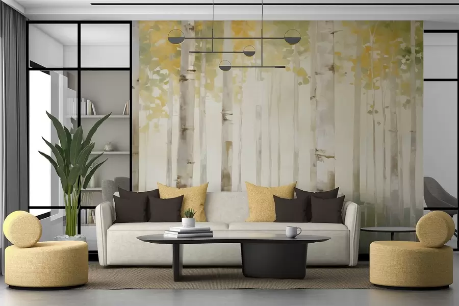 murales de pared Bosque de abedules w04520