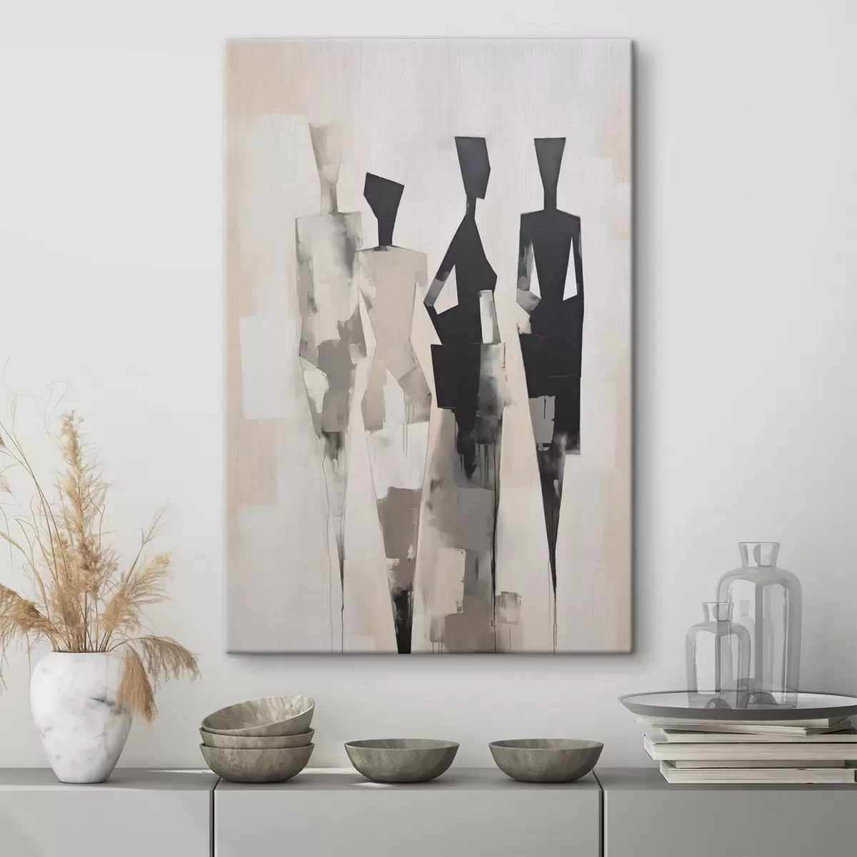 murales de pared Siluetas abstractas de personas s45758