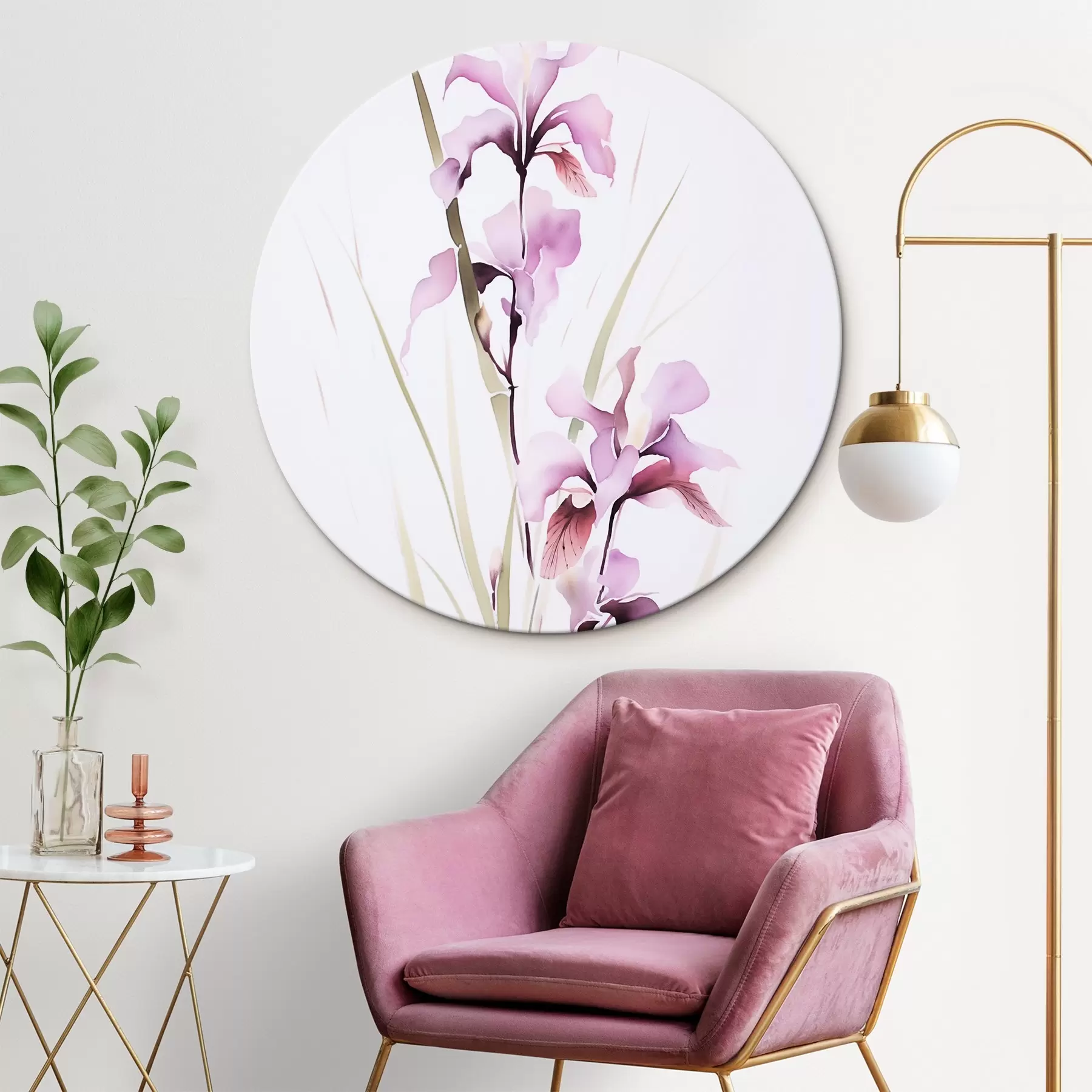 murales de pared Flores imitación acuarela r45763