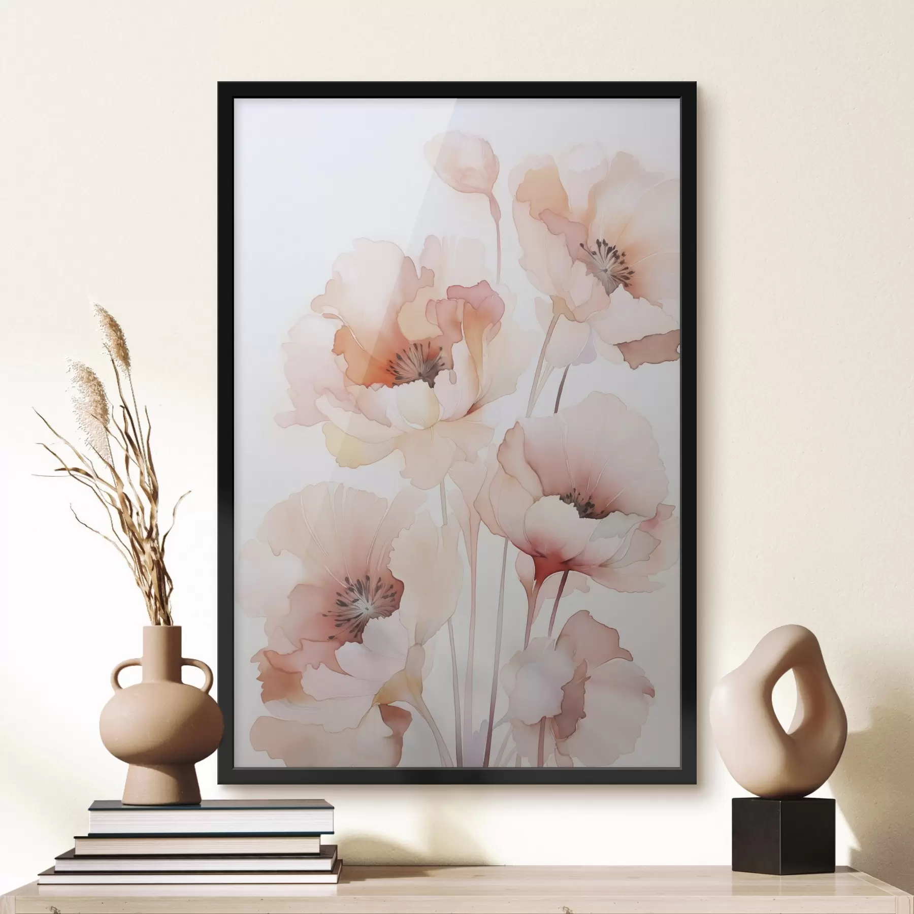 murales de pared Amapolas imitación acuarela f45760