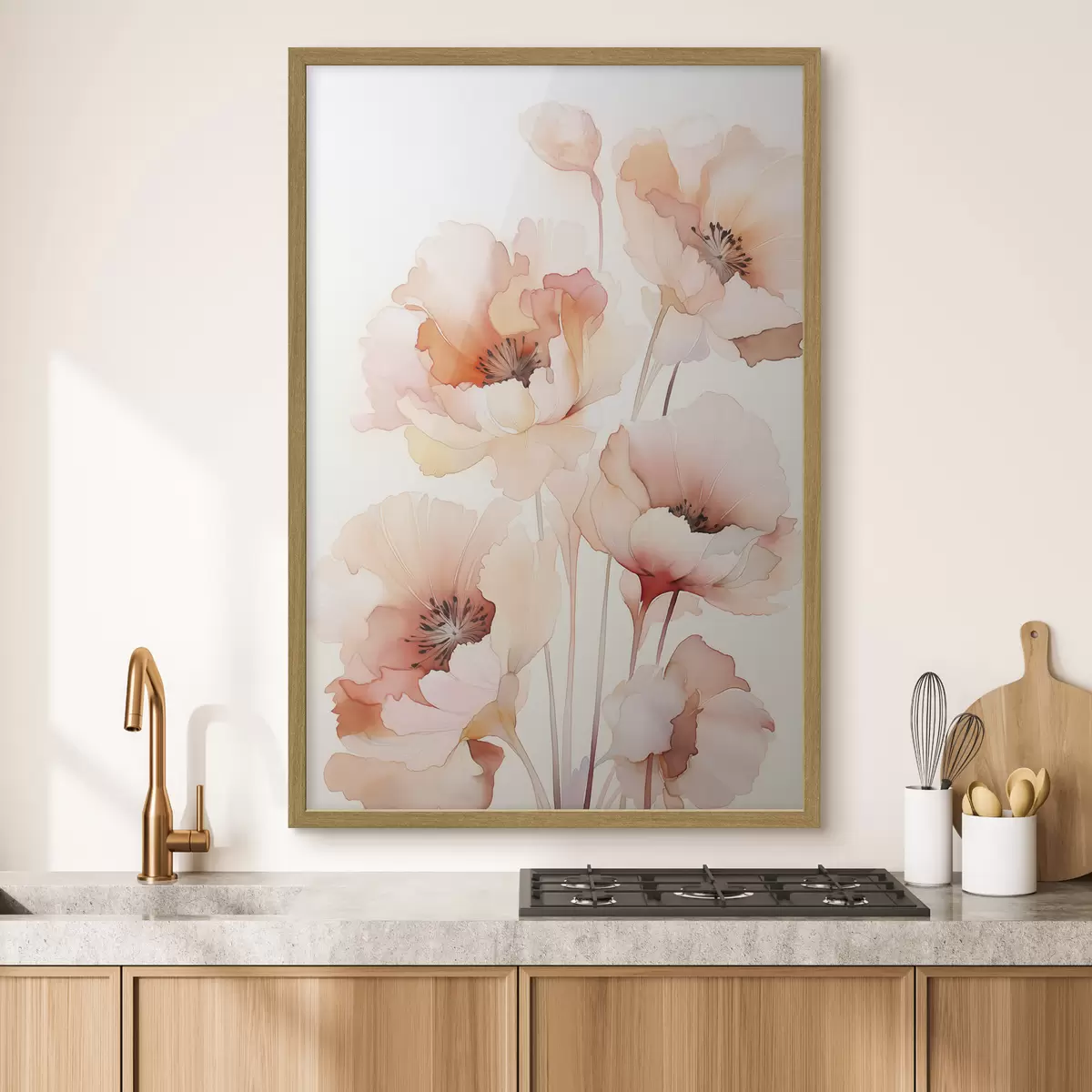 Poster Amapolas imitación acuarela f45760