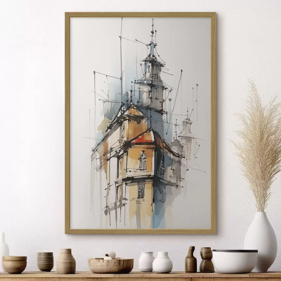 murales de pared Casa con sol f45765