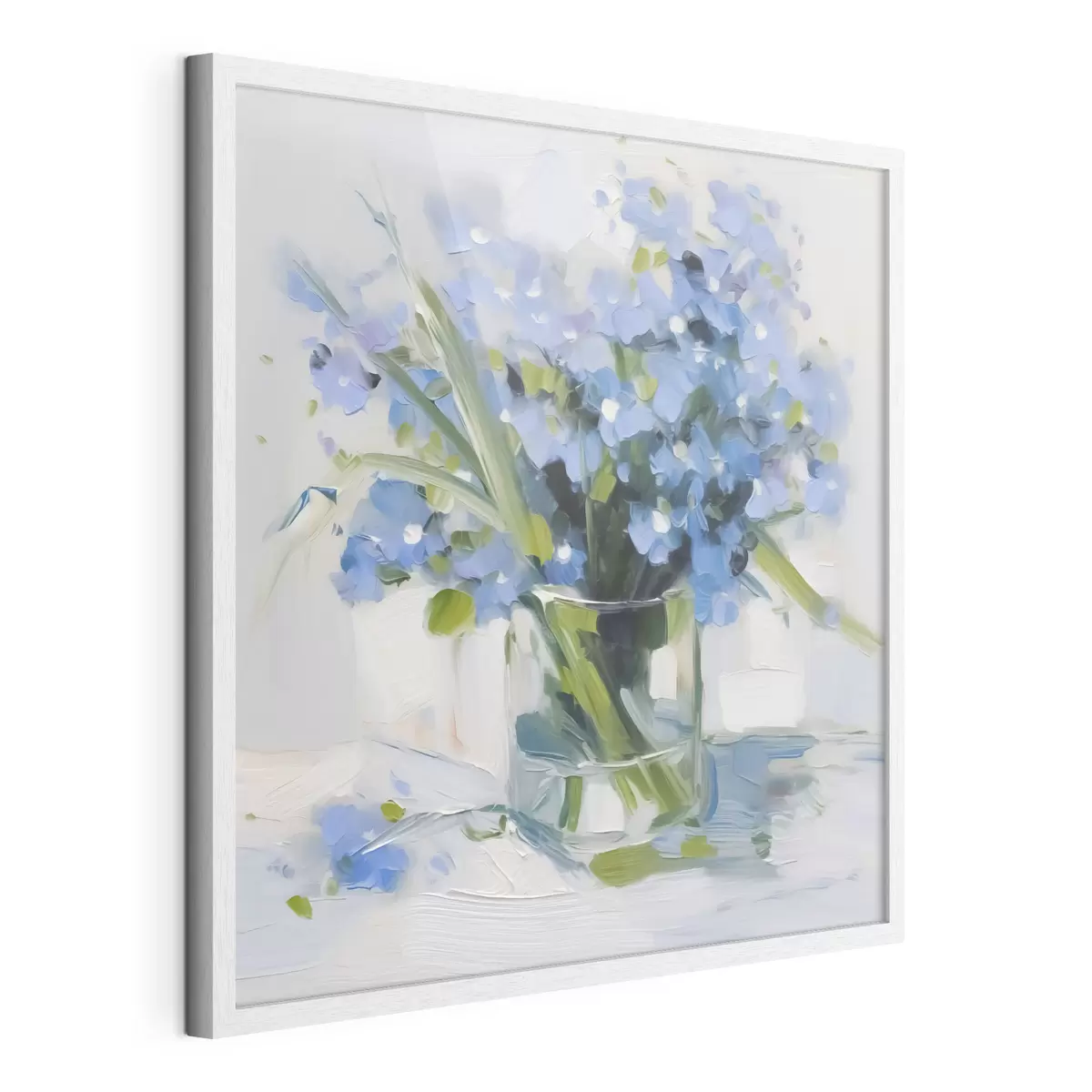 Poster Delicadas flores en un jarrón de cristal f45773
