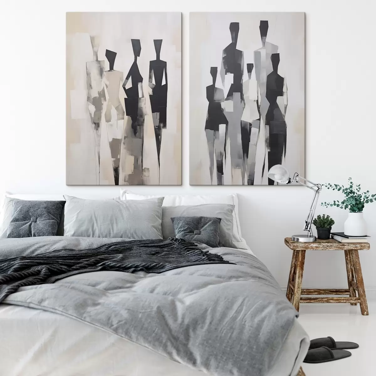 murales de pared Siluetas abstractas de personas m00722