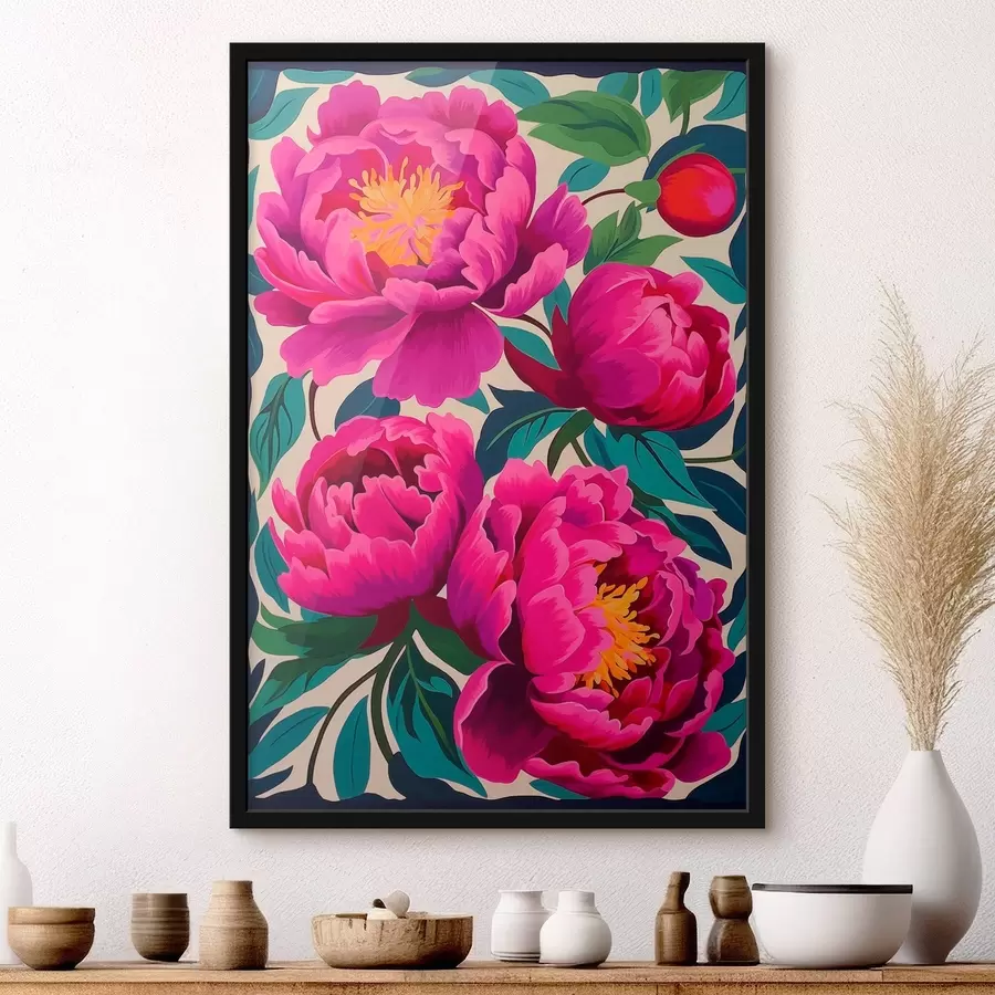 murales de pared Primeros planos de peonías f45782