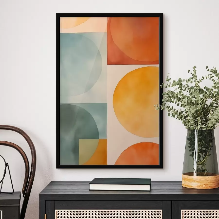 murales de pared Círculos abstractos geométricos f45792