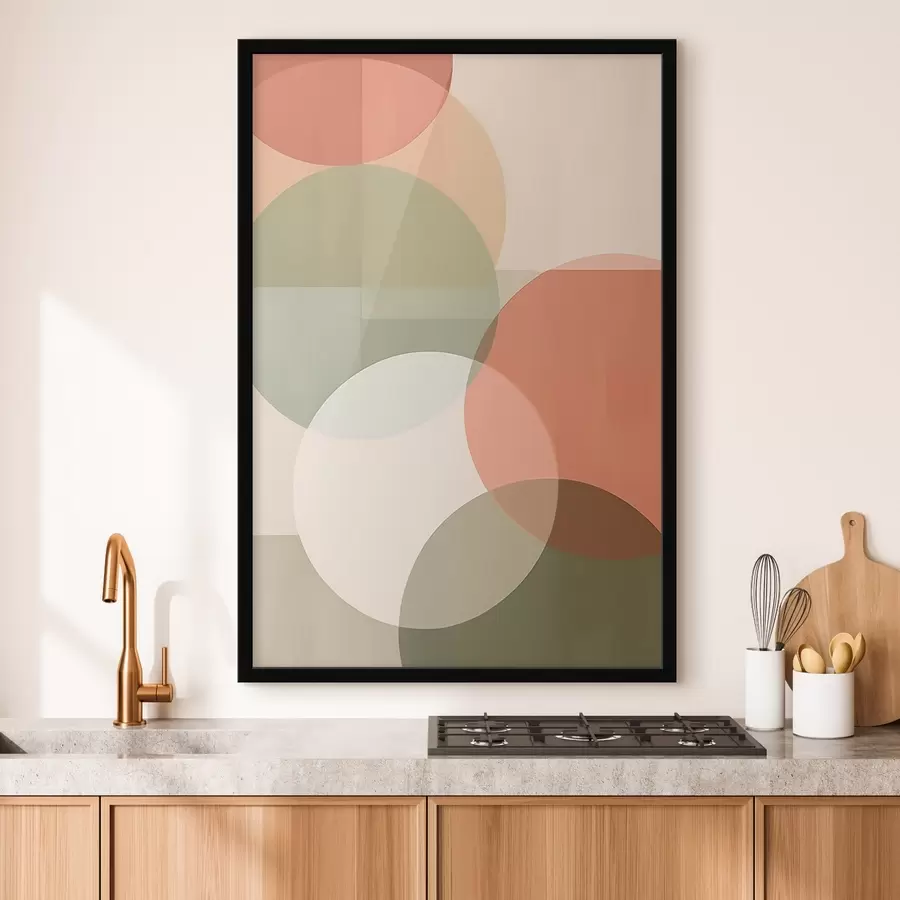 murales de pared Grandes círculos abstractos f45795