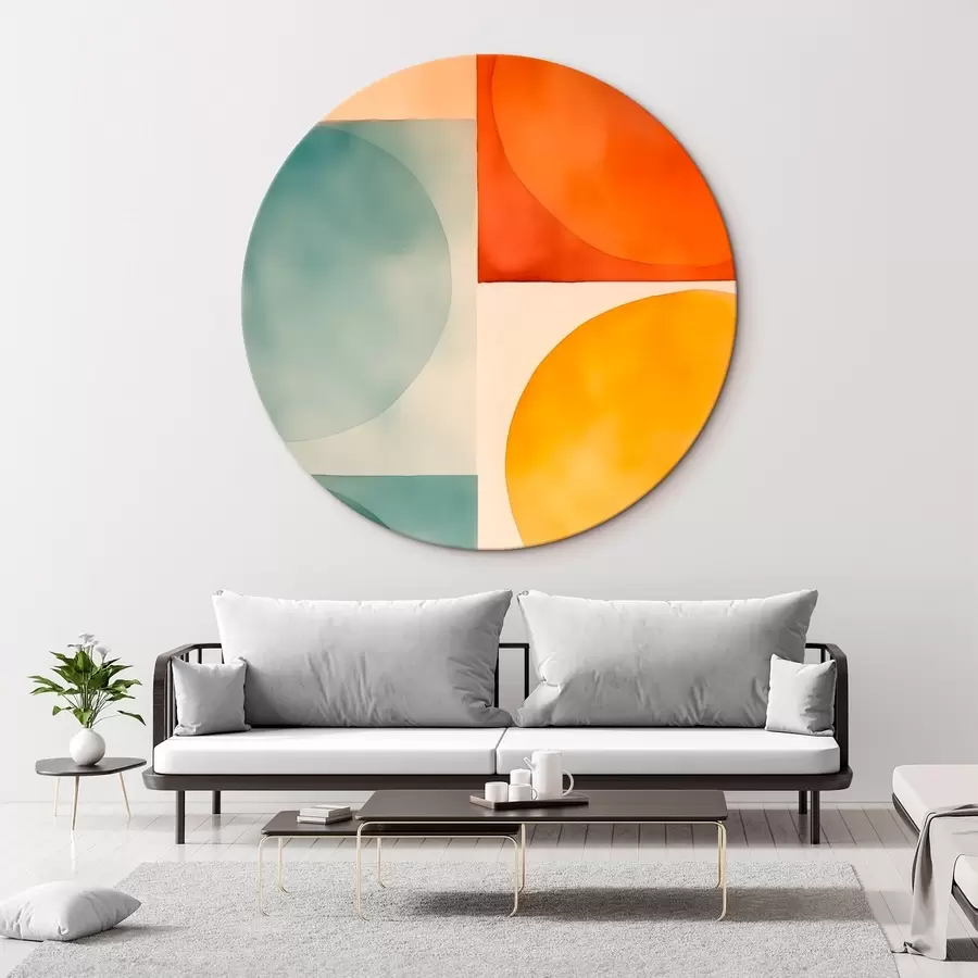 murales de pared Círculos abstractos geométricos r45792