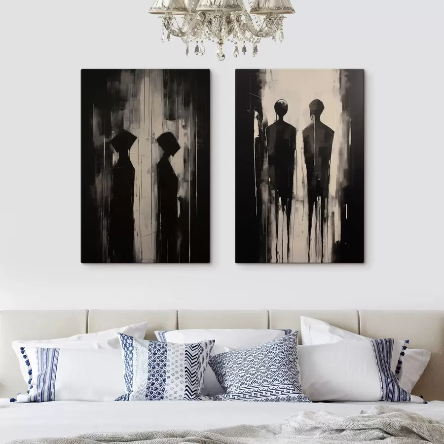 murales de pared Siluetas de personas m00730