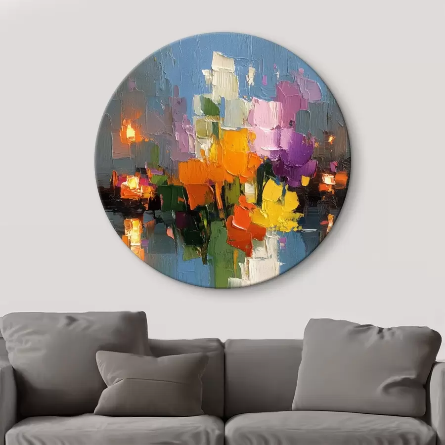 murales de pared Abstracción urbana: reflejo de la luz en el agua r45243