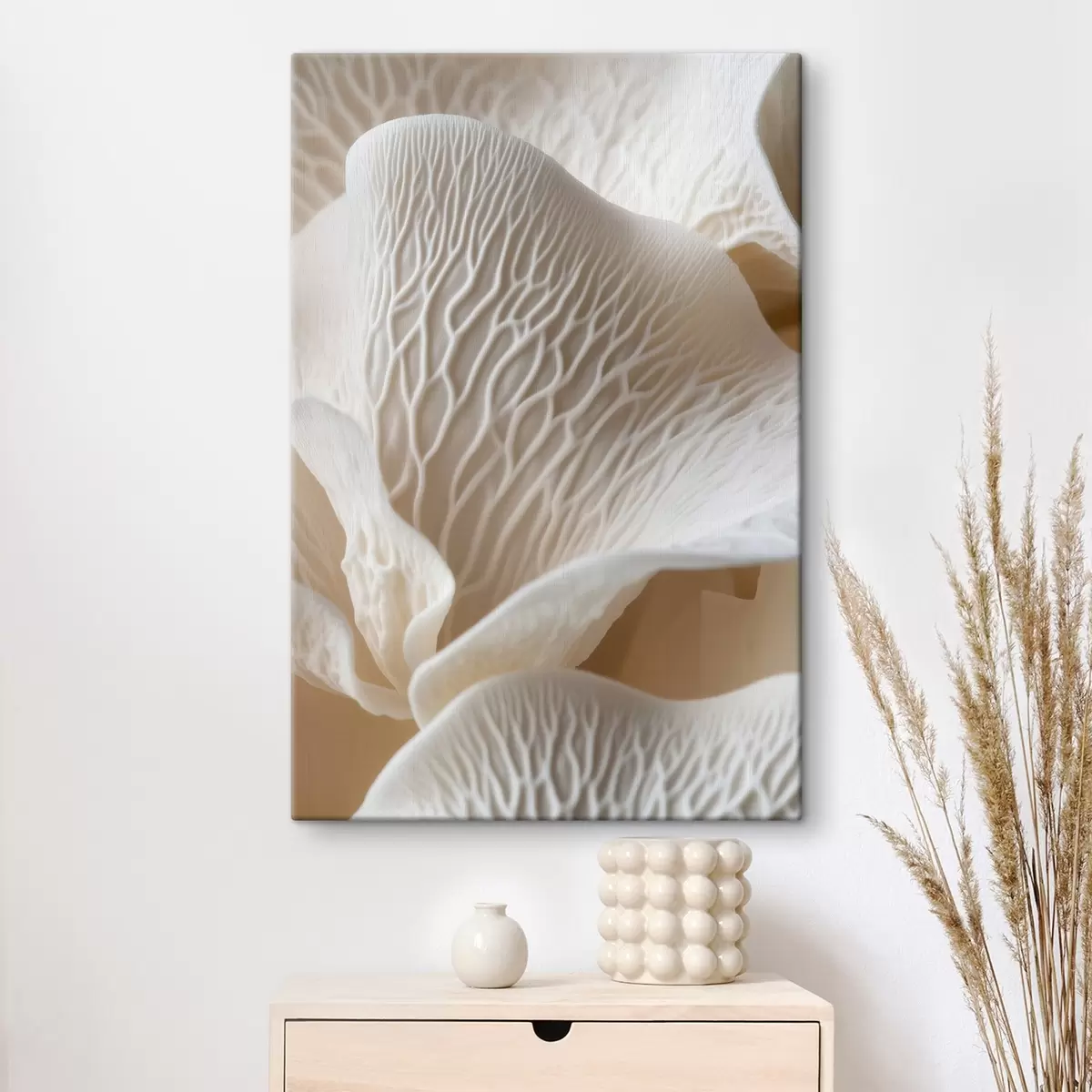 murales de pared pétalos con vetas en tonos beige s45704