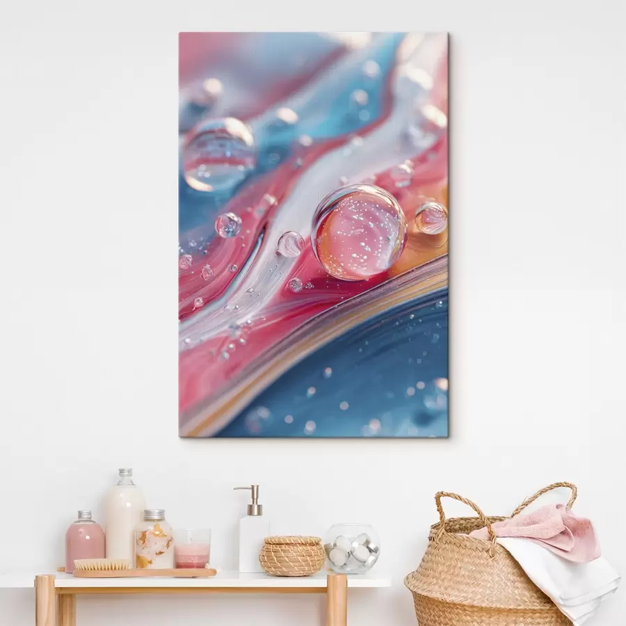 murales de pared ondas multicolores con burbujas s45706