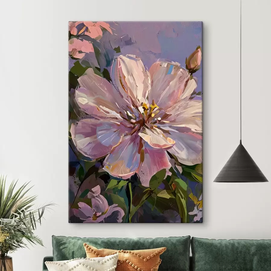 murales de pared flores rosas al estilo de la pintura al óleo s45723