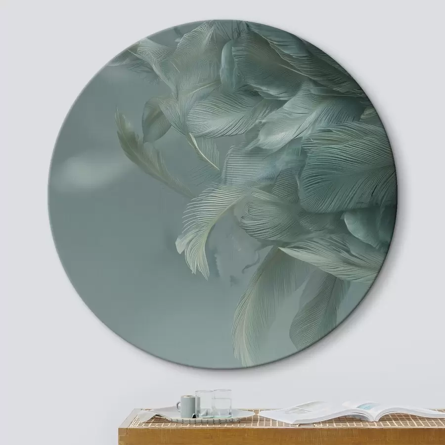 murales de pared plumas en colores marinos r45708