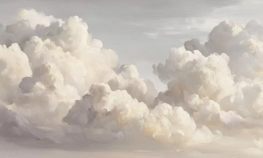 murales de pared Nubes dramáticas con pinceladas de textura suave w04550