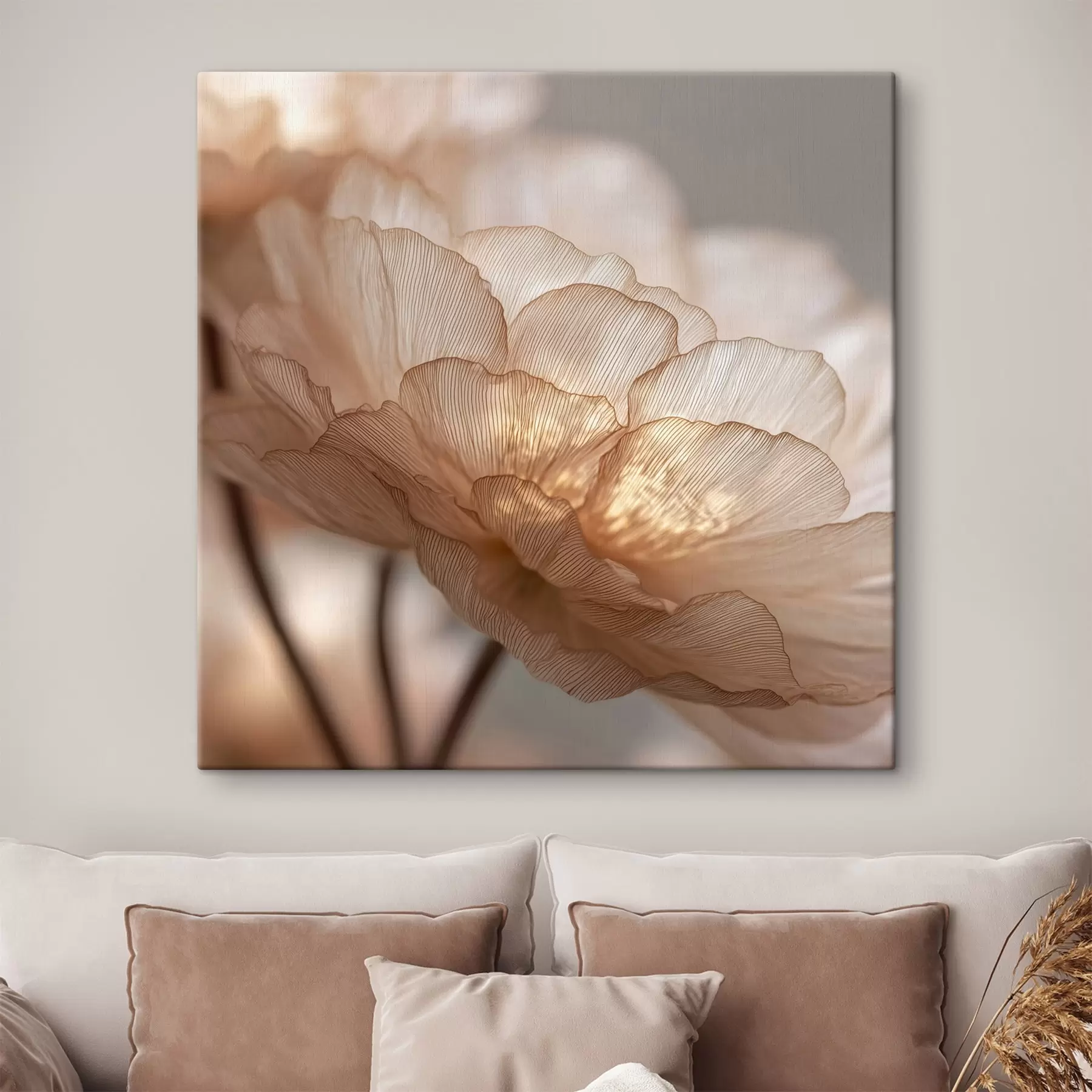 murales de pared Delicada flor con un brillo intenso s45822