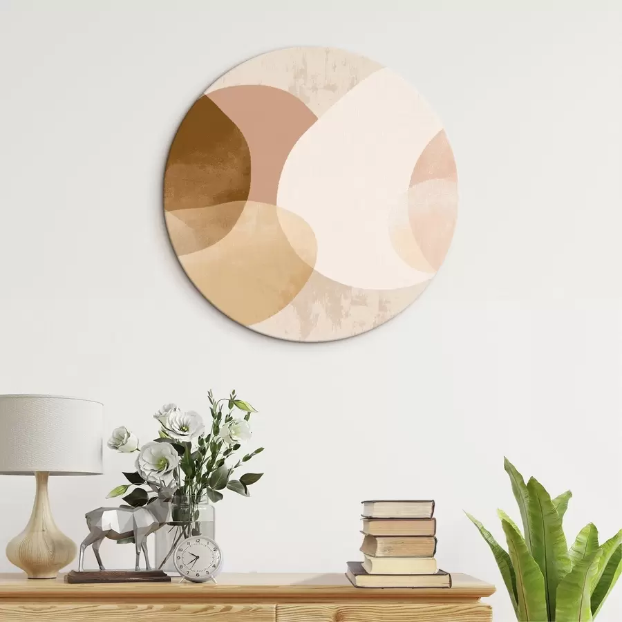 murales de pared Círculos abstractos translúcidos en una paleta de colores cálidos r45803