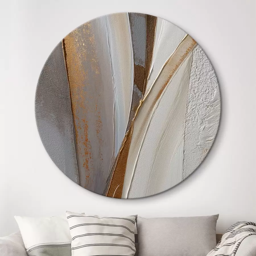 murales de pared Líneas abstractas texturizadas con destellos amarillos y naranjas r45810