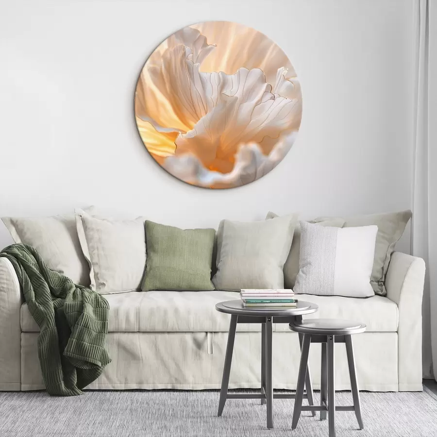 murales de pared Pétalos delicados en tonos cálidos con bordes amarillo anaranjados r45820