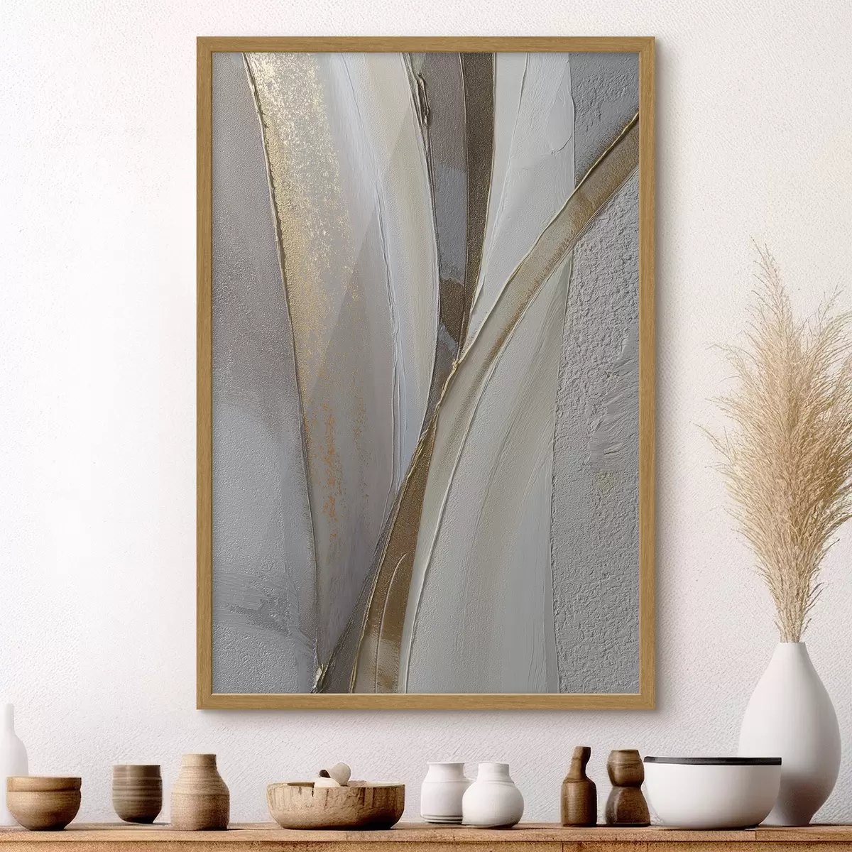 Poster Líneas abstractas texturizadas con destellos amarillos y naranjas f45810
