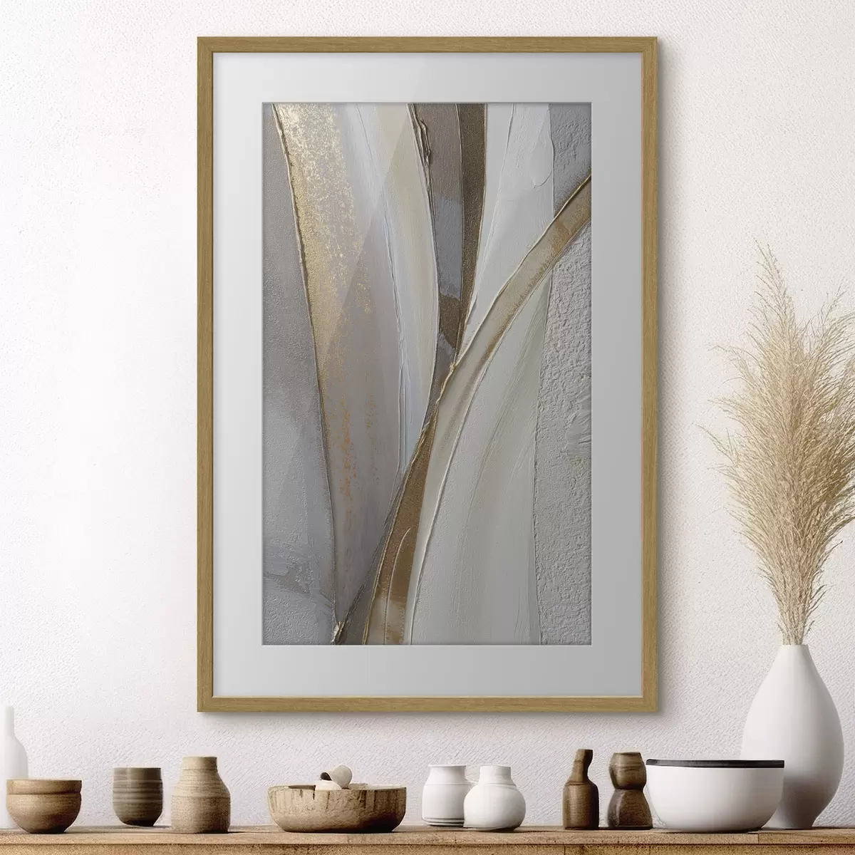 Poster Líneas abstractas texturizadas con destellos amarillos y naranjas f45810