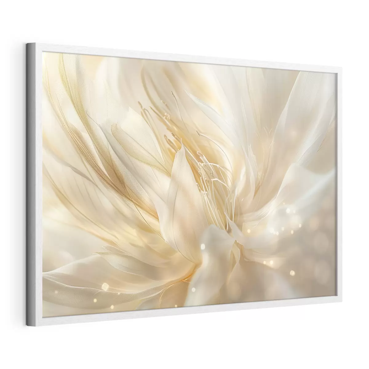 Poster Flor abstracta ligera con un resplandor amarillo anaranjado f45819