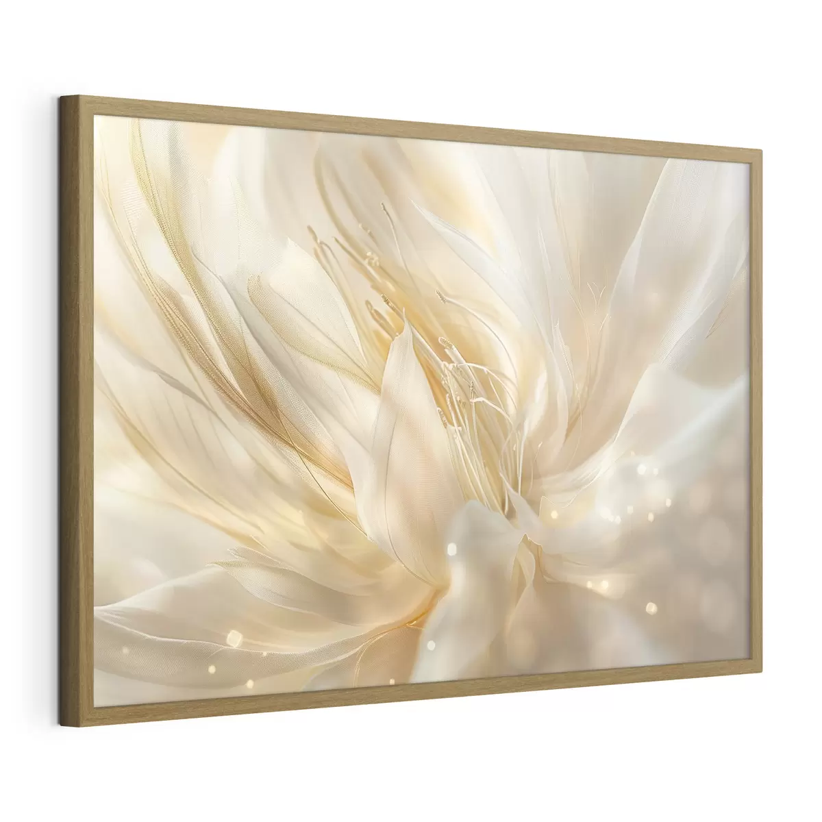 Poster Flor abstracta ligera con un resplandor amarillo anaranjado f45819