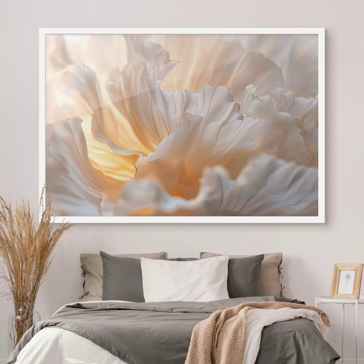 Poster Pétalos delicados en tonos cálidos con bordes amarillo anaranjados f45820