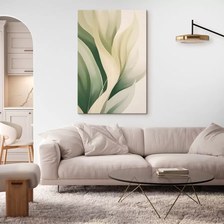 murales de pared Hojas verdes abstractas s45832