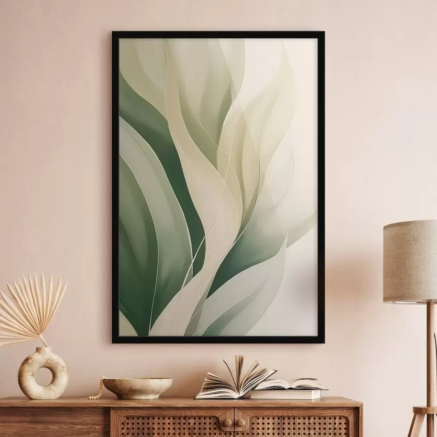 murales de pared Hojas verdes abstractas f45832