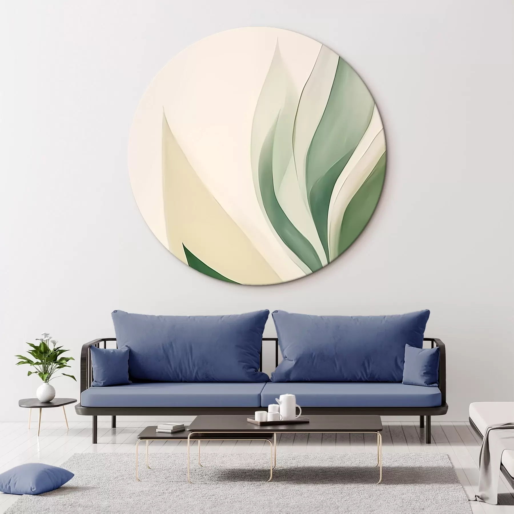 murales de pared Hojas verdes abstractas r45831