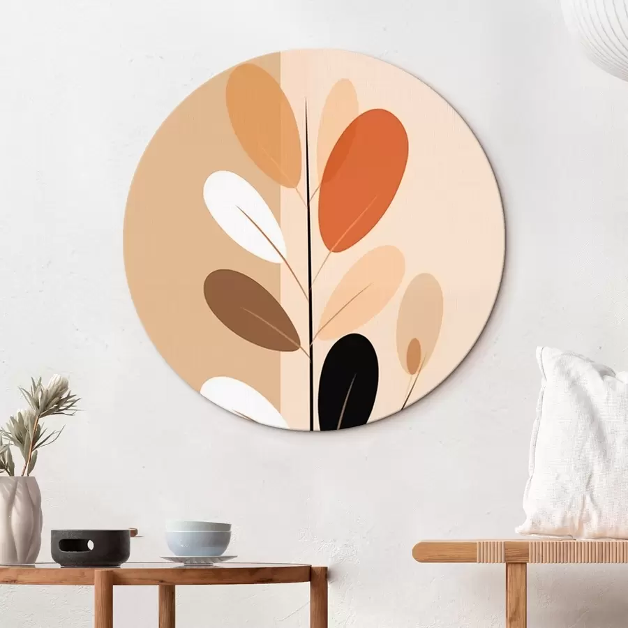 murales de pared Rama minimalista con hojas r45834