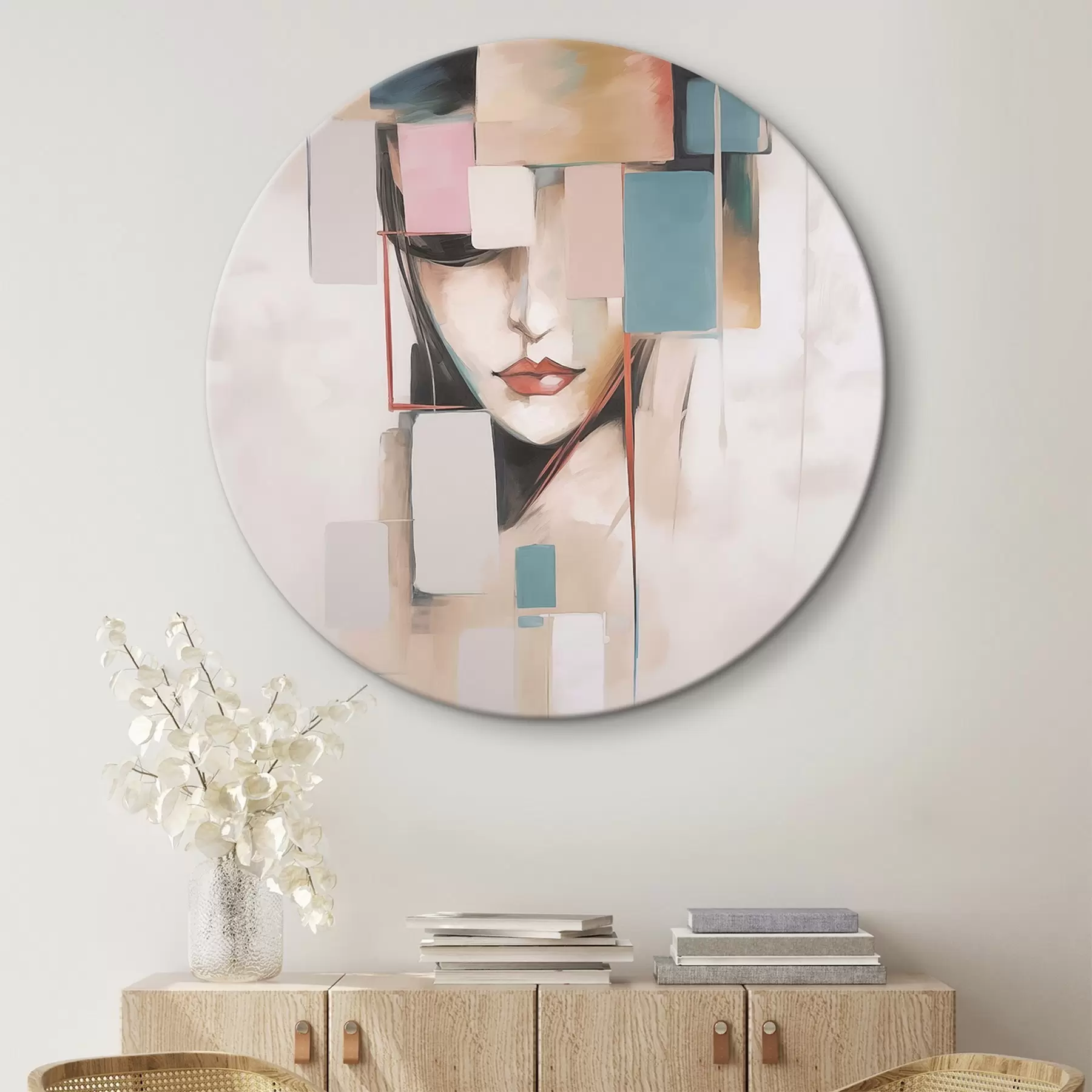 murales de pared Retrato abstracto imitación de pintura r45920