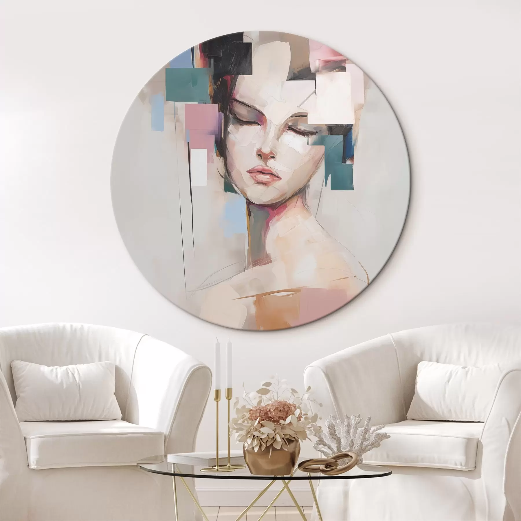 murales de pared Retrato abstracto imitación de pintura r45921