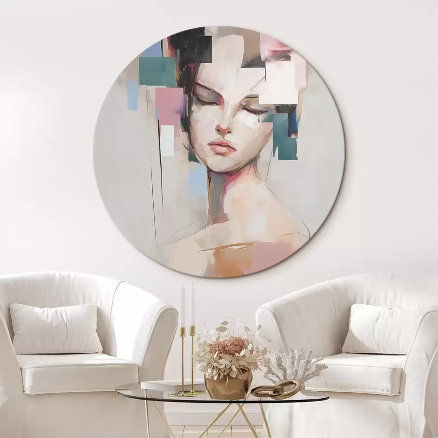 murales de pared Retrato abstracto imitación de pintura r45921