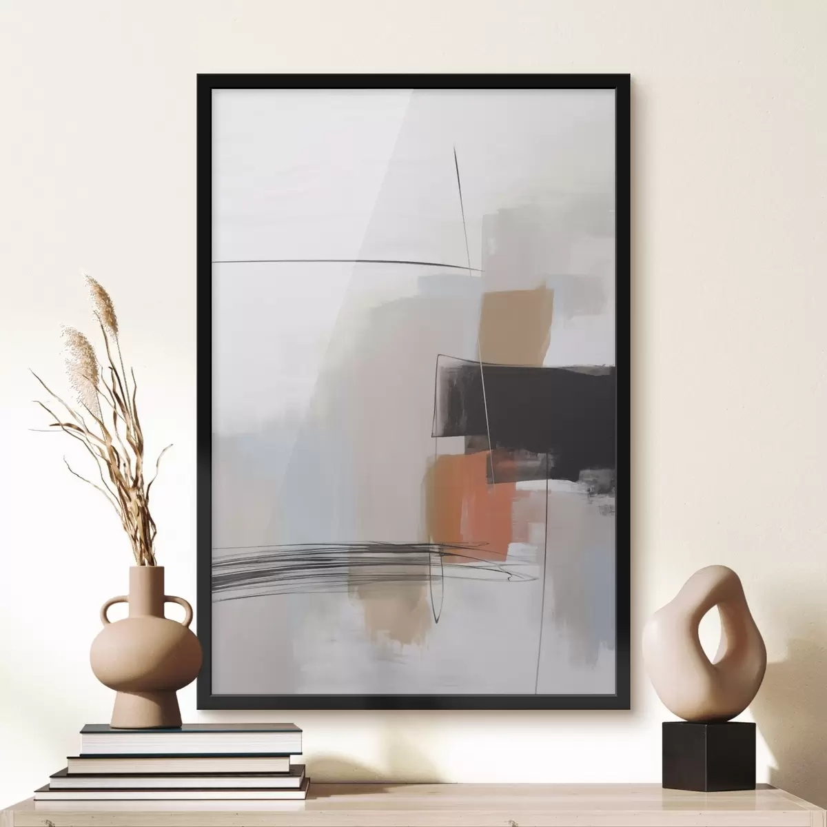 Poster Abstracción imitación de pinceladas f45919