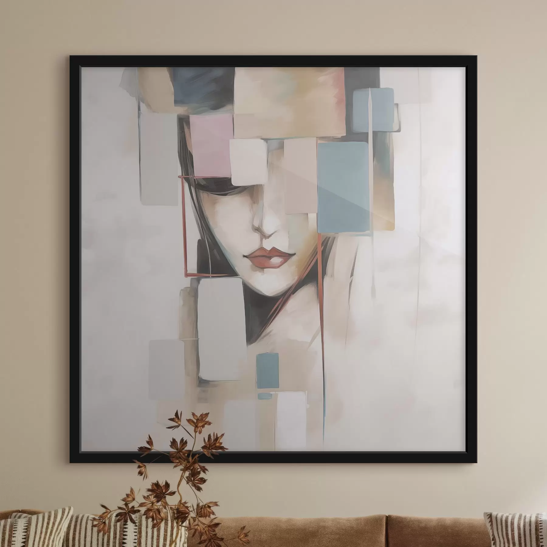 murales de pared Retrato abstracto imitación de pintura f45920