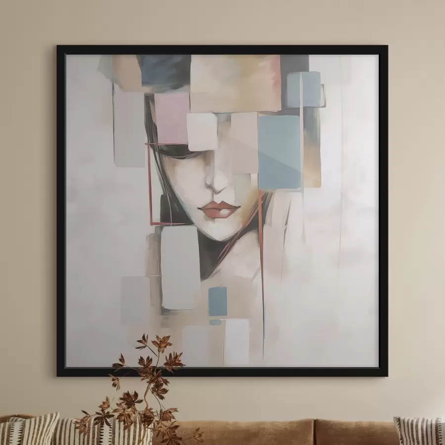 murales de pared Retrato abstracto imitación de pintura f45920
