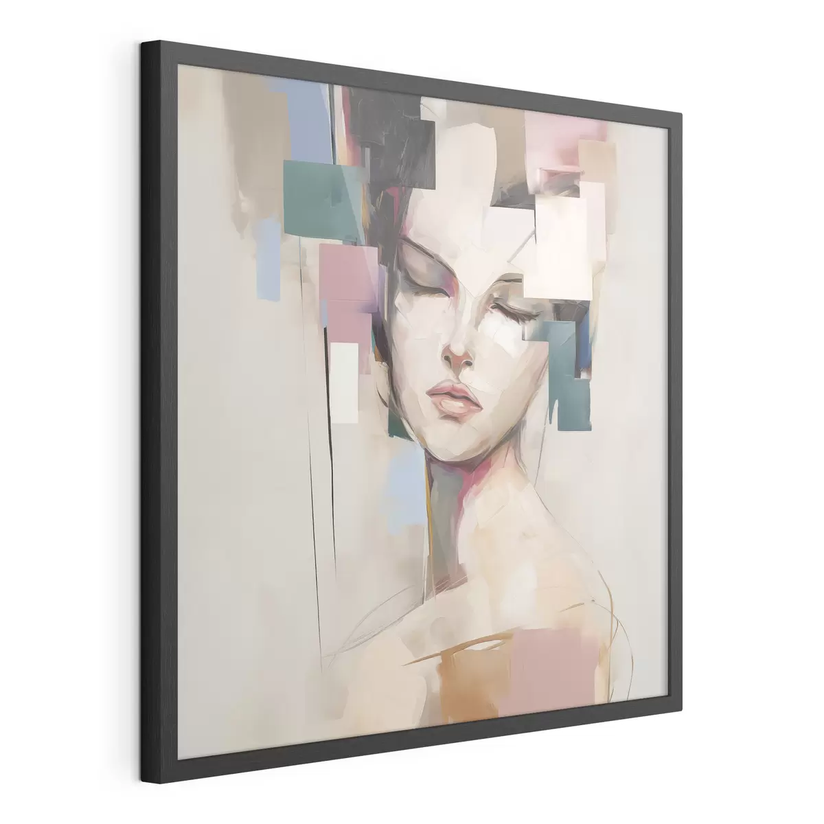 Poster Retrato abstracto imitación de pintura f45921